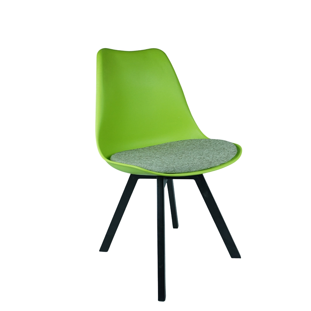 Heavy Duty Tulip Chair Black Stand - Green